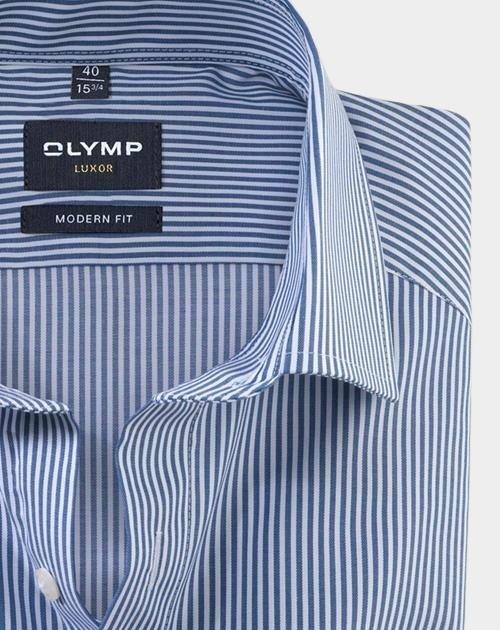Olymp Business hemd lange mouw Blauw 0746/64 Hemden 074664/18