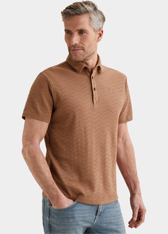 Vanguard T-shirt korte mouw Bruin Short sleeve r-neck jacquard VPSS2604858/8202