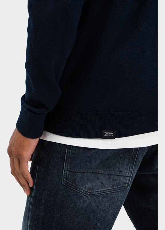 Butcher of Blue Half Zip Blauw Clifden Co M2616013/890