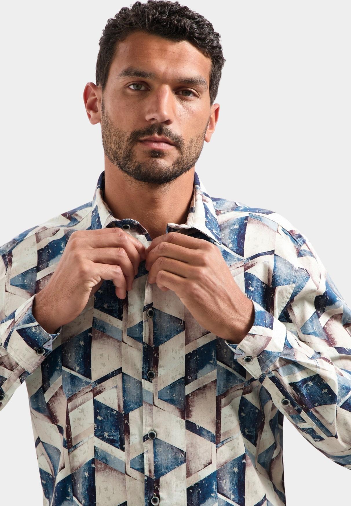 No Excess Casual hemd lange mouw Multi  29400938/078