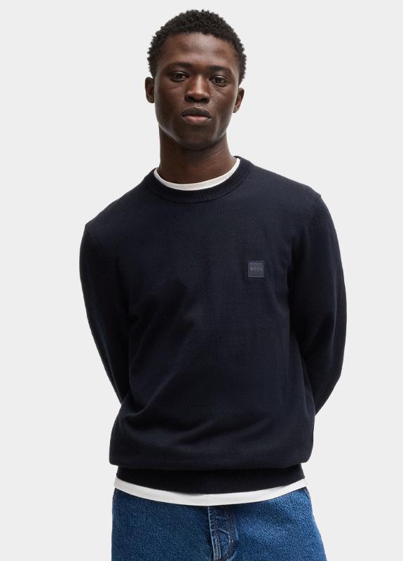 BOSS Orange Pullover Blauw Kanovano_S 10265856 01 50527583/404 BOSS Orange Pullover Blauw Kanovano_S 10265856 01 50527583/404
