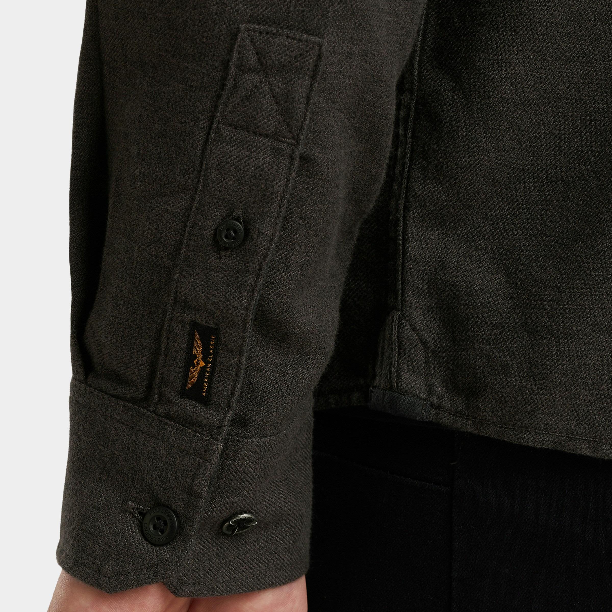 PME Legend Casual hemd lange mouw Zwart LONG SLEEVE SHIRT YarnDyed Gr PSI2510202/9067