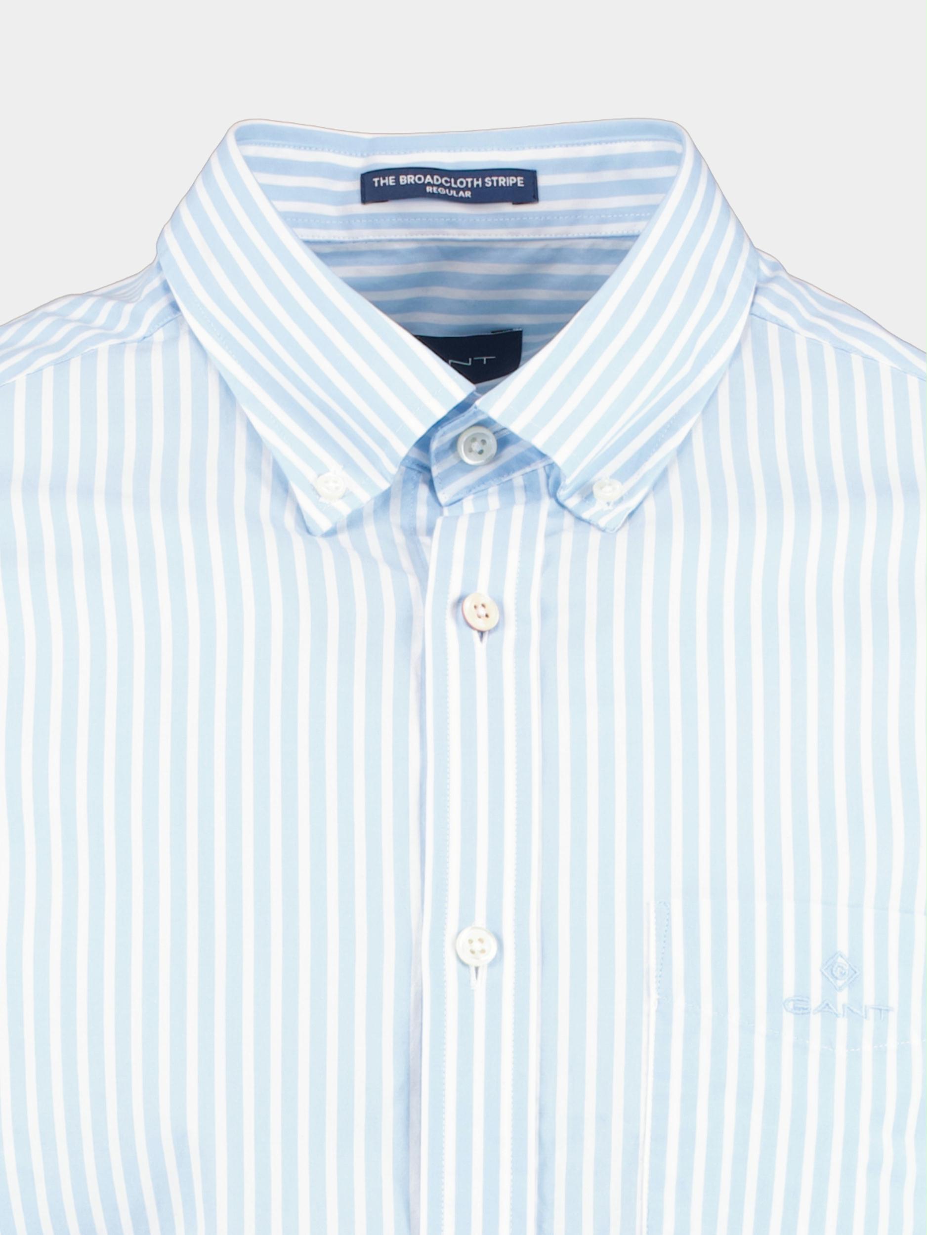 Gant Casual hemd lange mouw Blauw Reg broadcloth stripe BD 3062000/468