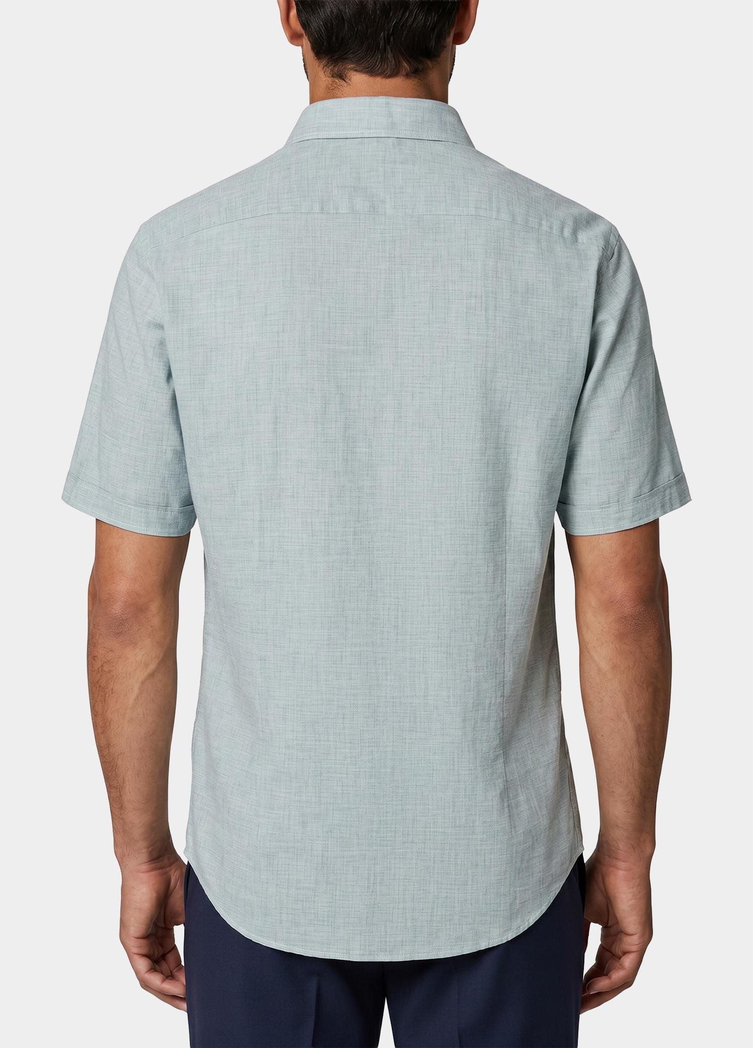 Casamoda overhemd korte mouw heren Groen B.D. Casual Short 1/ Arm 954457100/300