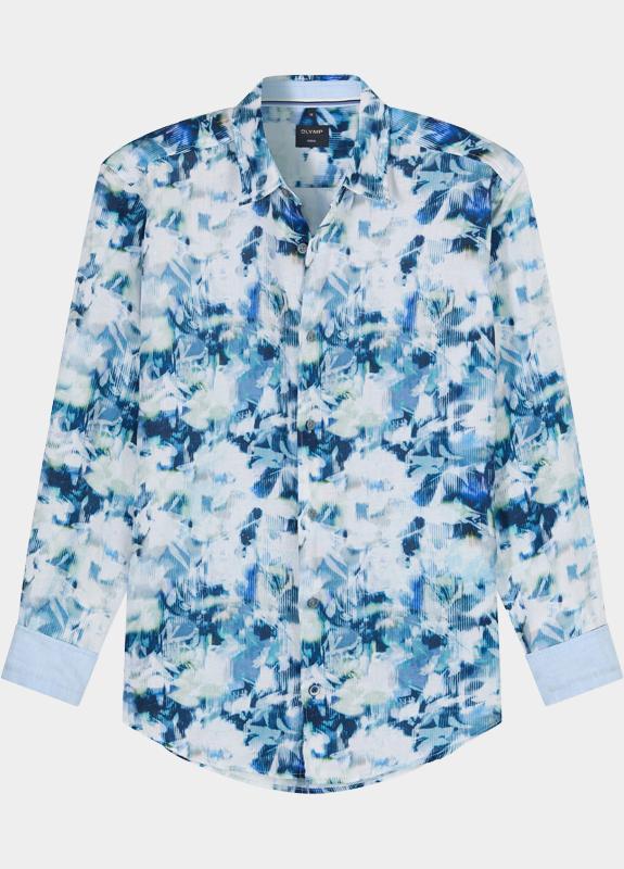 Olymp Overhemd heren Blauw Casual 404614/15