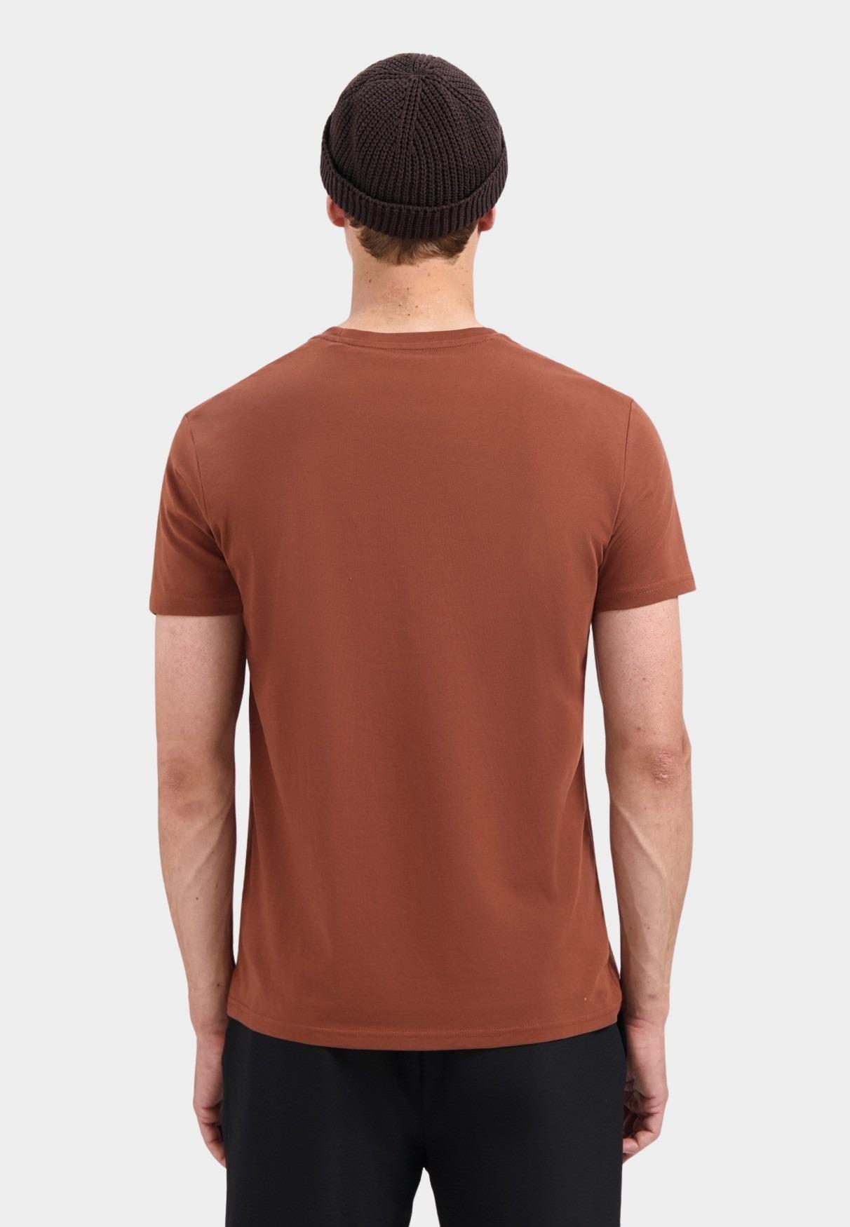 No Excess T-shirt korte mouw Bruin T-Shirt Crewneck Solid Basic 29340701SN/141