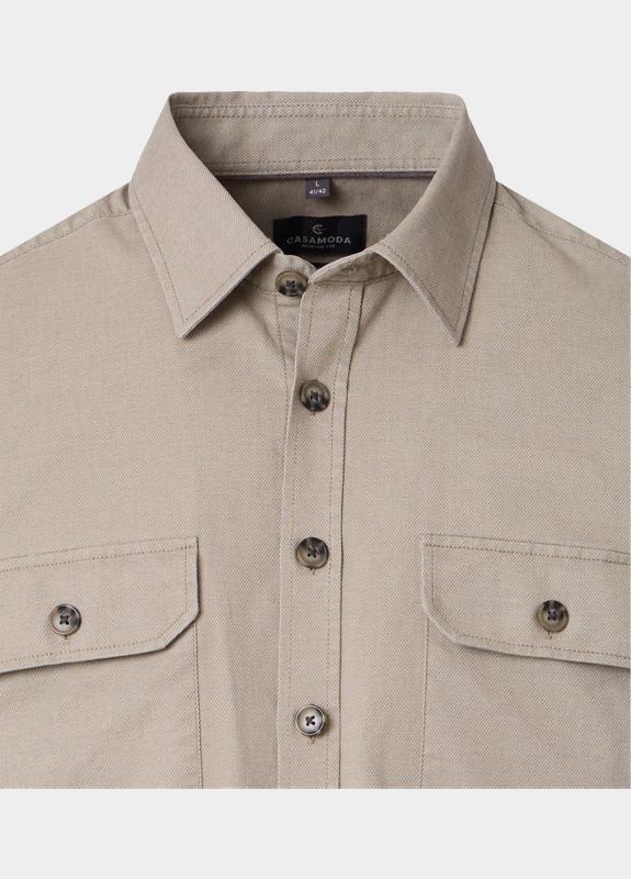 Casamoda Overshirt Beige Kent Casual Fit 126130360/600