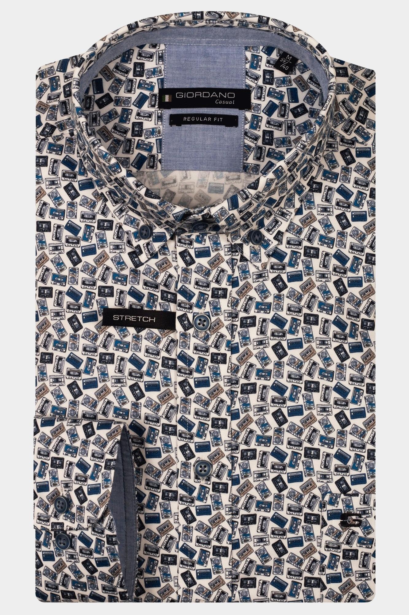 Giordano Casual hemd lange mouw Blauw Ivy Long sleeve button down 517014/60