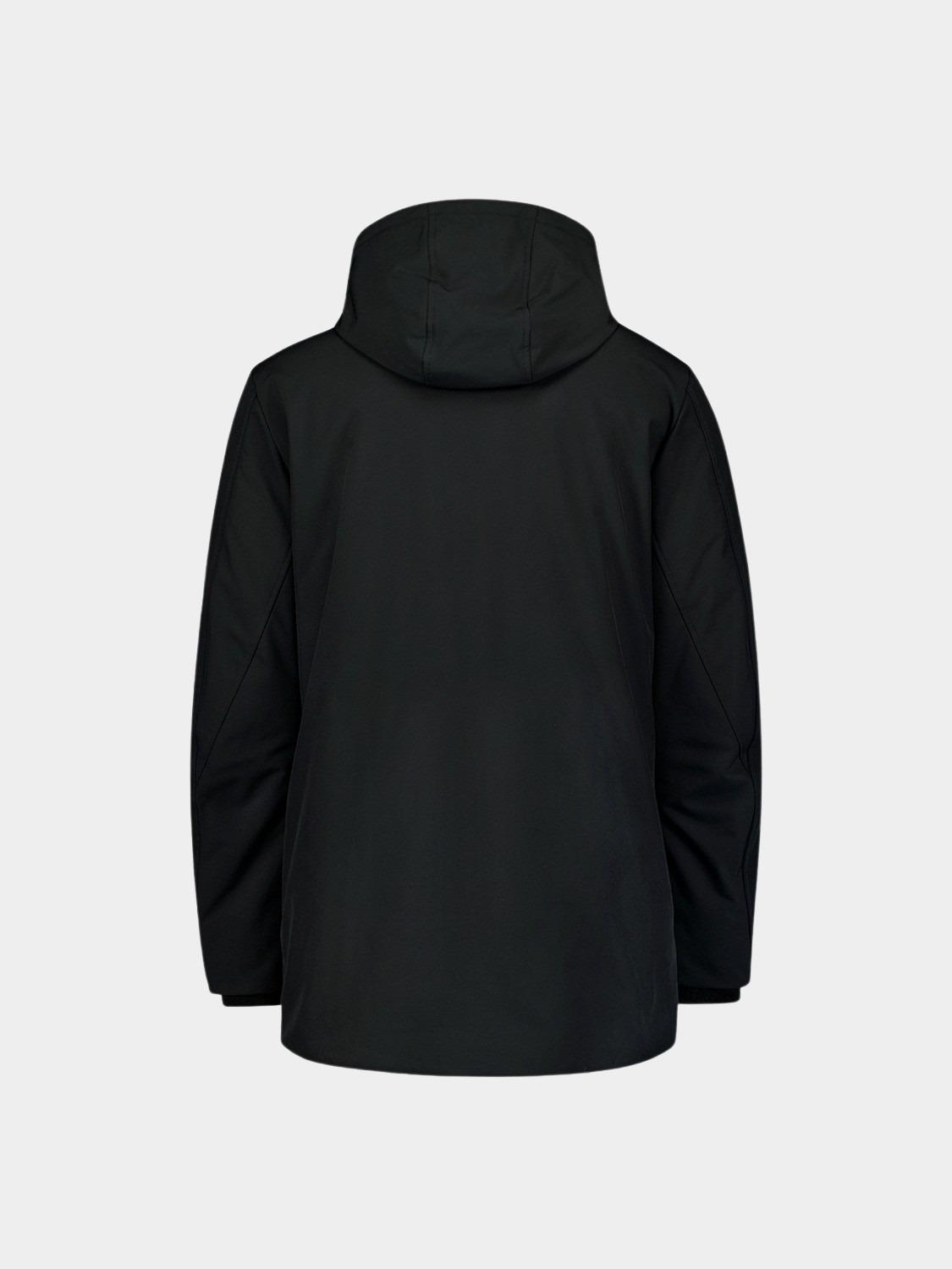 No Excess Winterjack Zwart Jacket Medium Long Fit Hooded 25630818/020