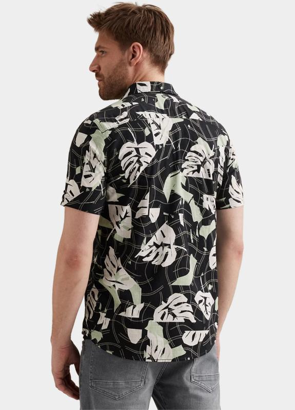 PME Legend Casual hemd korte mouw Blauw Short Sleeve Shirt Print on C PSIS2604208/5282