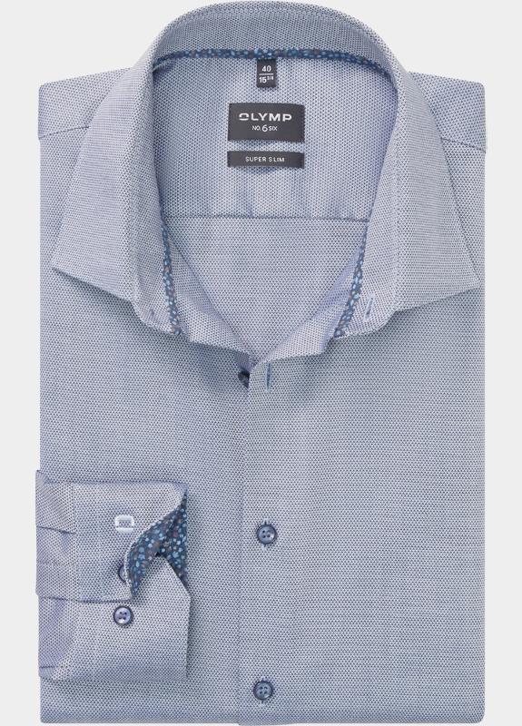 Olymp Overhemd extra lange mouw Blauw No. Six 250589/18