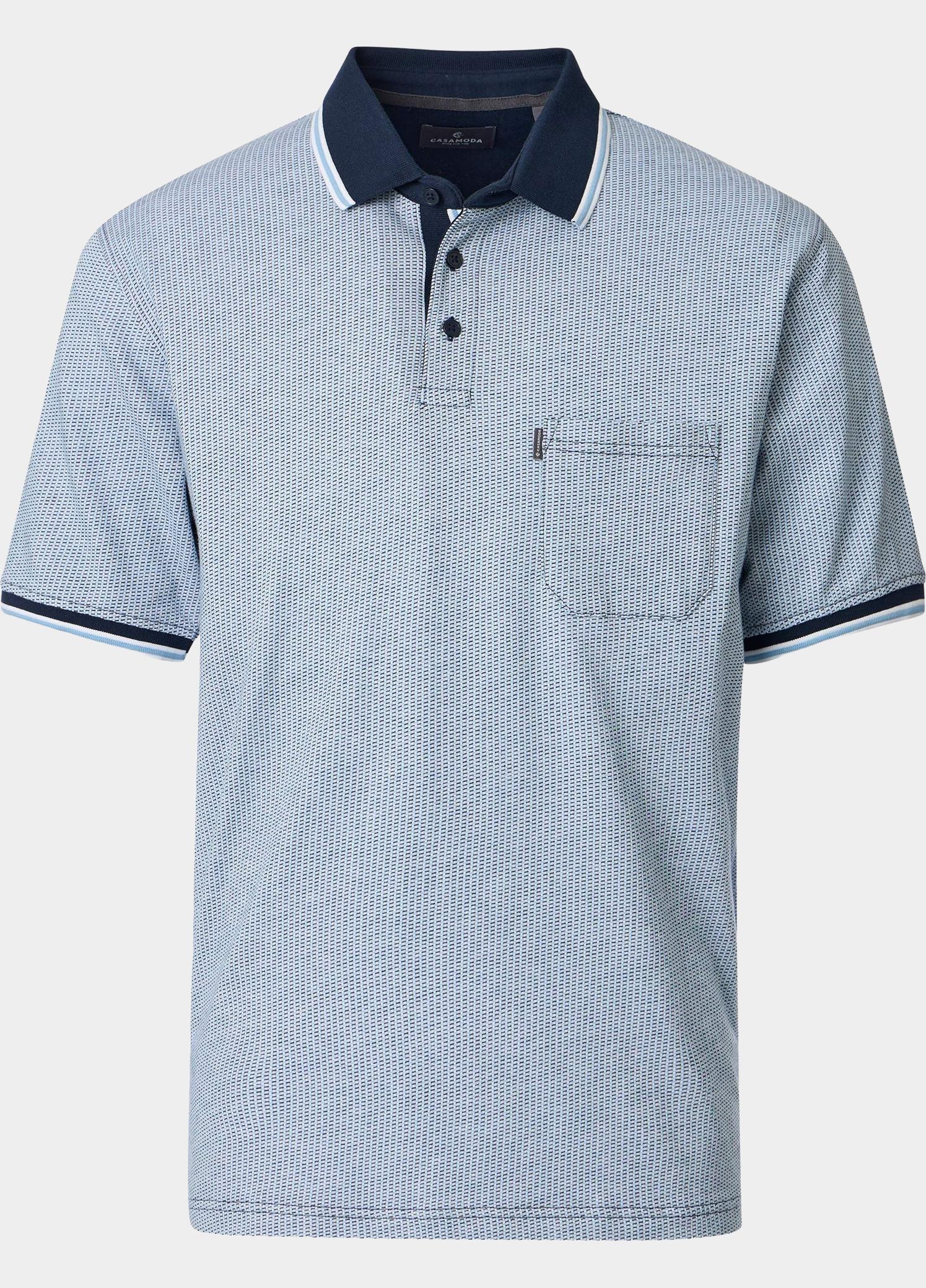 Casamoda Polo korte mouw Blauw Polo 126320131/118