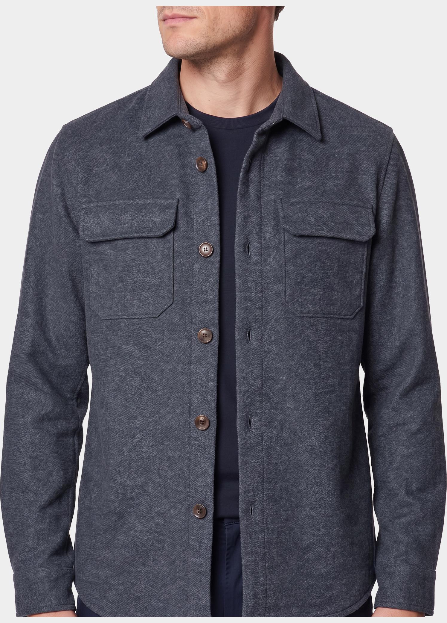 Born With Appetite Overshirt Blauw Reggie Shirtjacket BWA26314RE35/4001