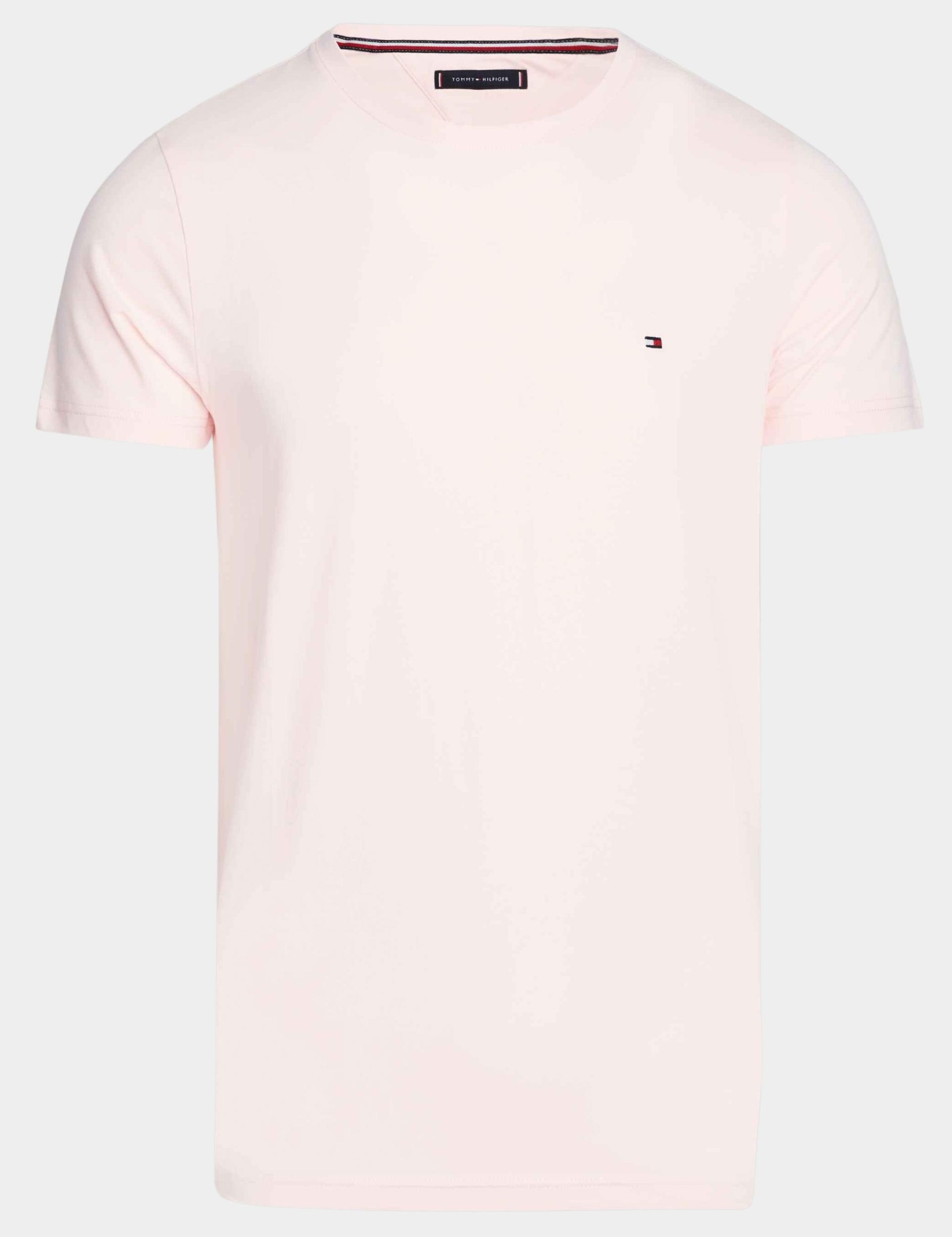 Tommy Hilfiger T-shirt korte mouw Roze Stretch Slim Fit Tee MW0MW10800/TJS