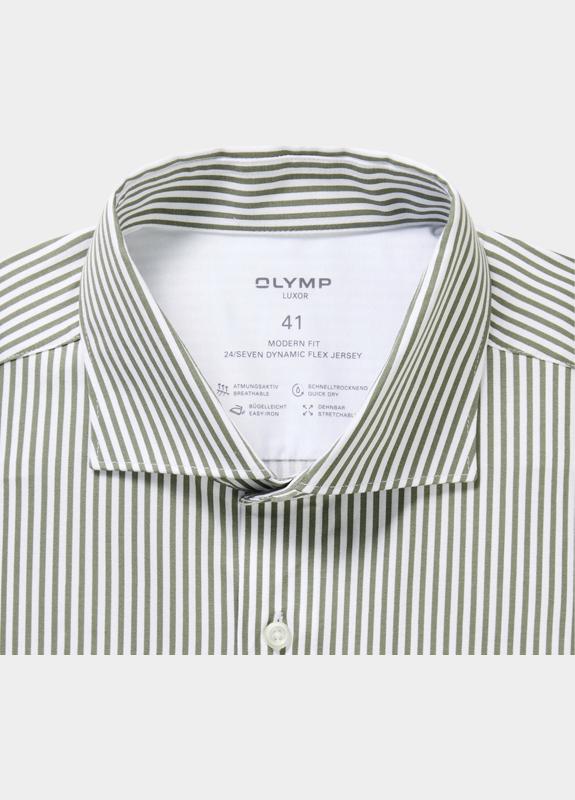 Olymp Zakelijk overhemd heren Groen Luxor 24/Seven 123284/48