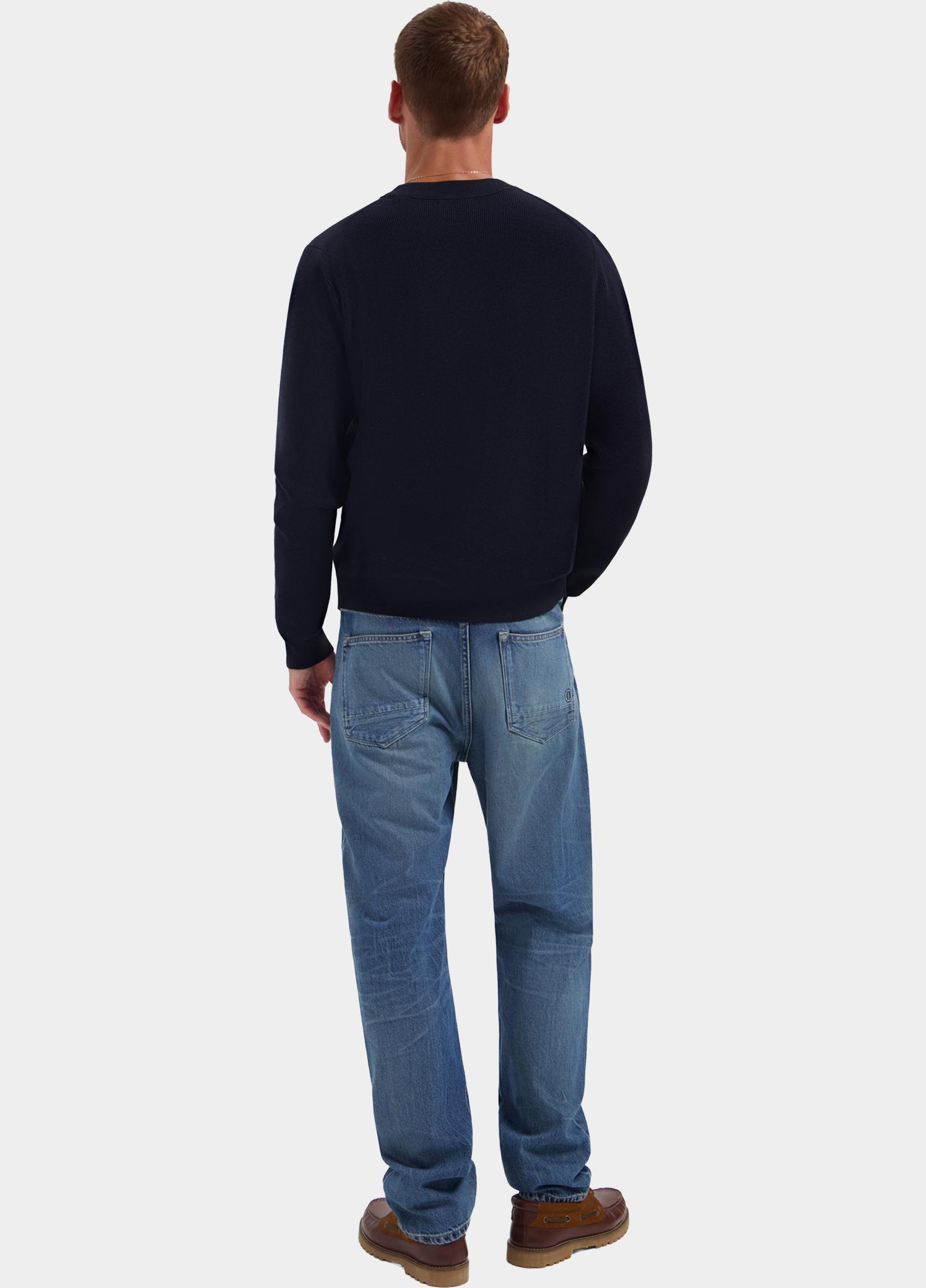Dstrezzed Pullover heren Blauw Oscar Rib Mockneck 406824/649