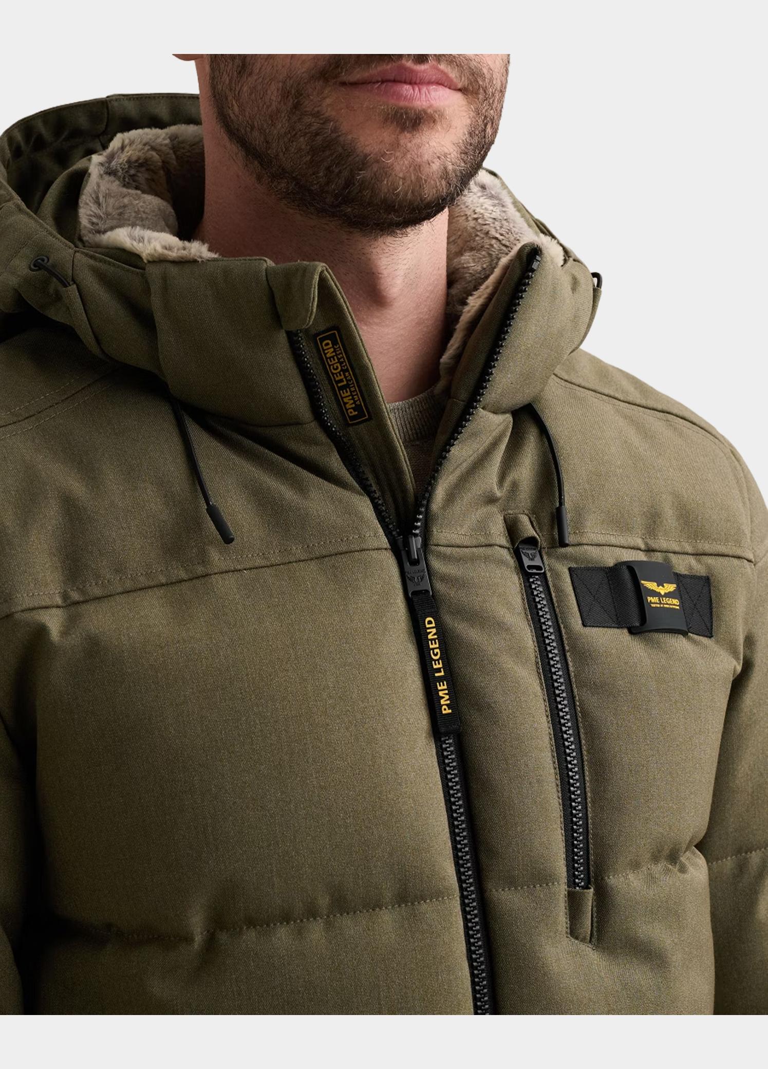 PME Legend Winterjas heren Groen Semi long jacket YETCRAFT Mel PJA2609118/6485