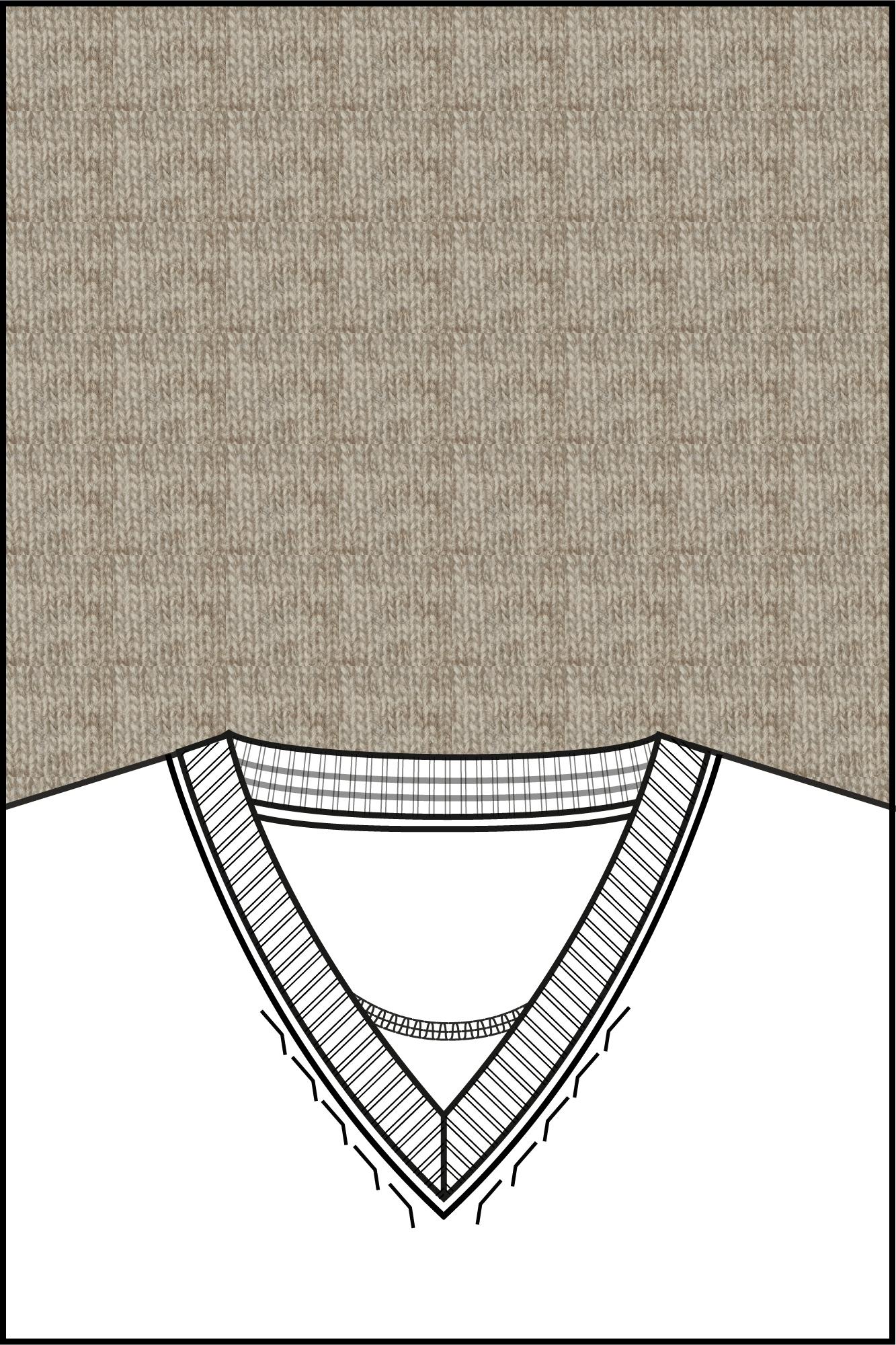 Baileys Pullover Beige V-Neck Pullover  12gg single 520071/115