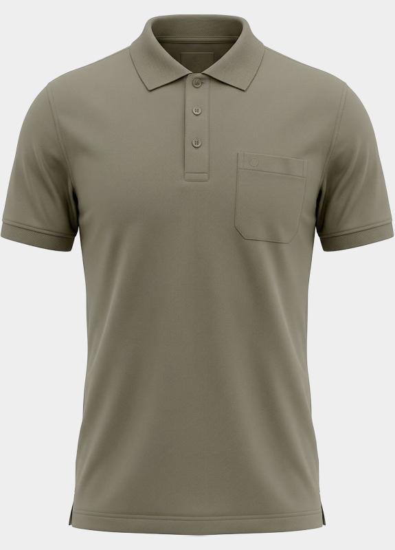 Bos Polo heren Beige Easy Care 214008484/242 Dark Sand