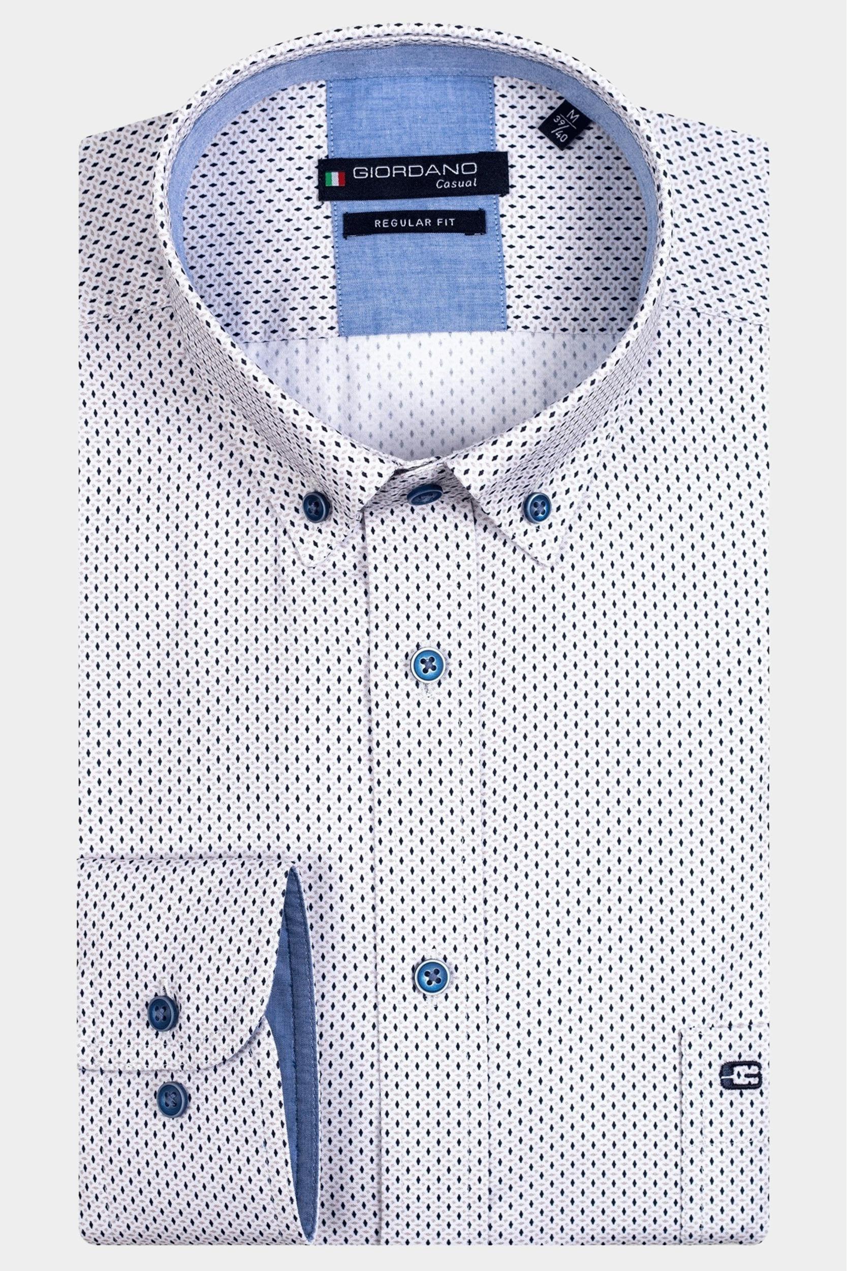 Giordano Casual hemd lange mouw Beige Ivy 317012/81
