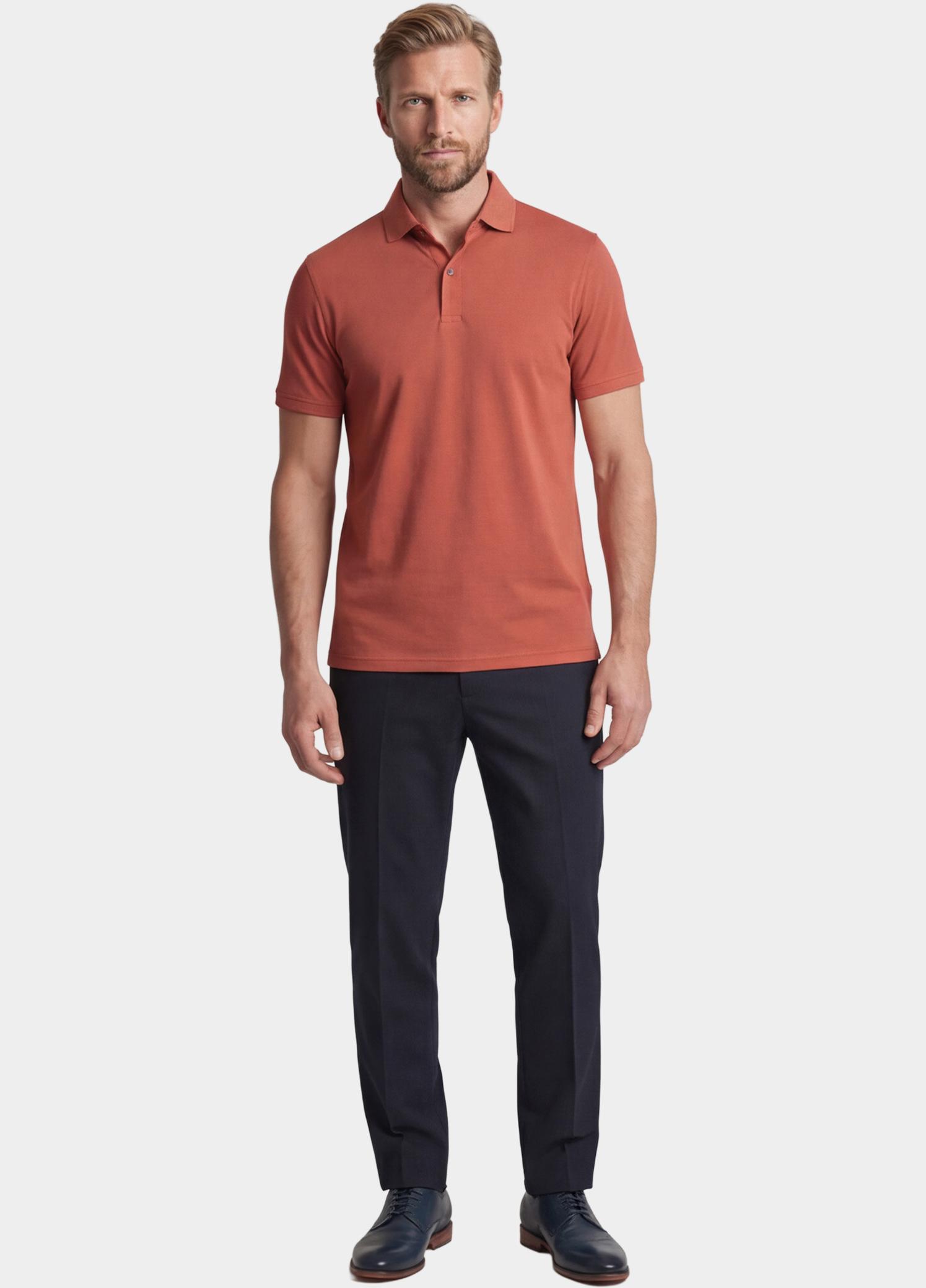 Giordano Polo heren Rood Lino Short Sleeve Polo Liquid 616578/30
