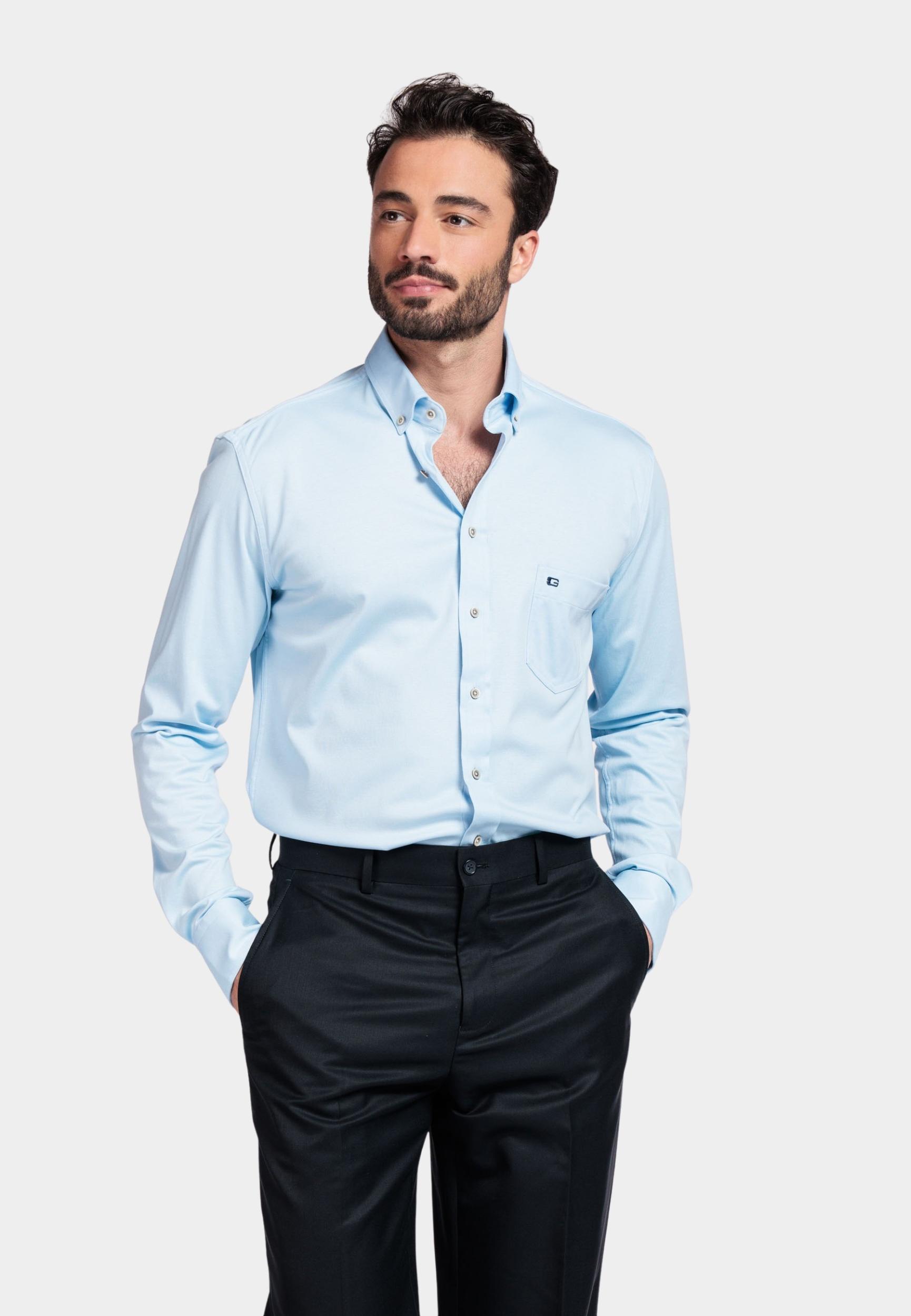 Giordano Casual hemd lange mouw Blauw Ivy long sleeve button down J NOS7078/61