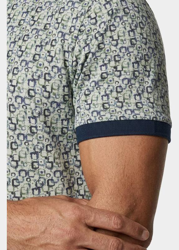 Baileys Polo heren Groen Poloshirt  2-tone Pique, prin 615228/72