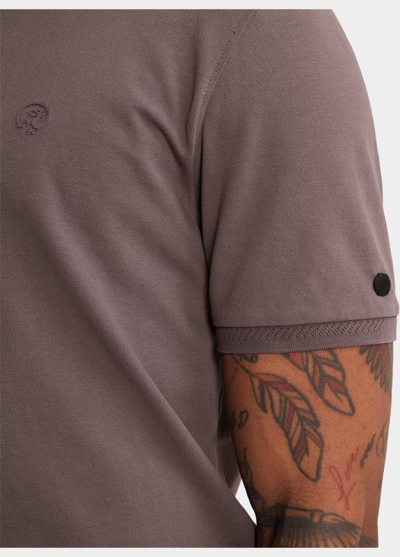 Cast Iron Polo heren Bruin Short sleeve polo slim fit fi CPSS2605894/4321