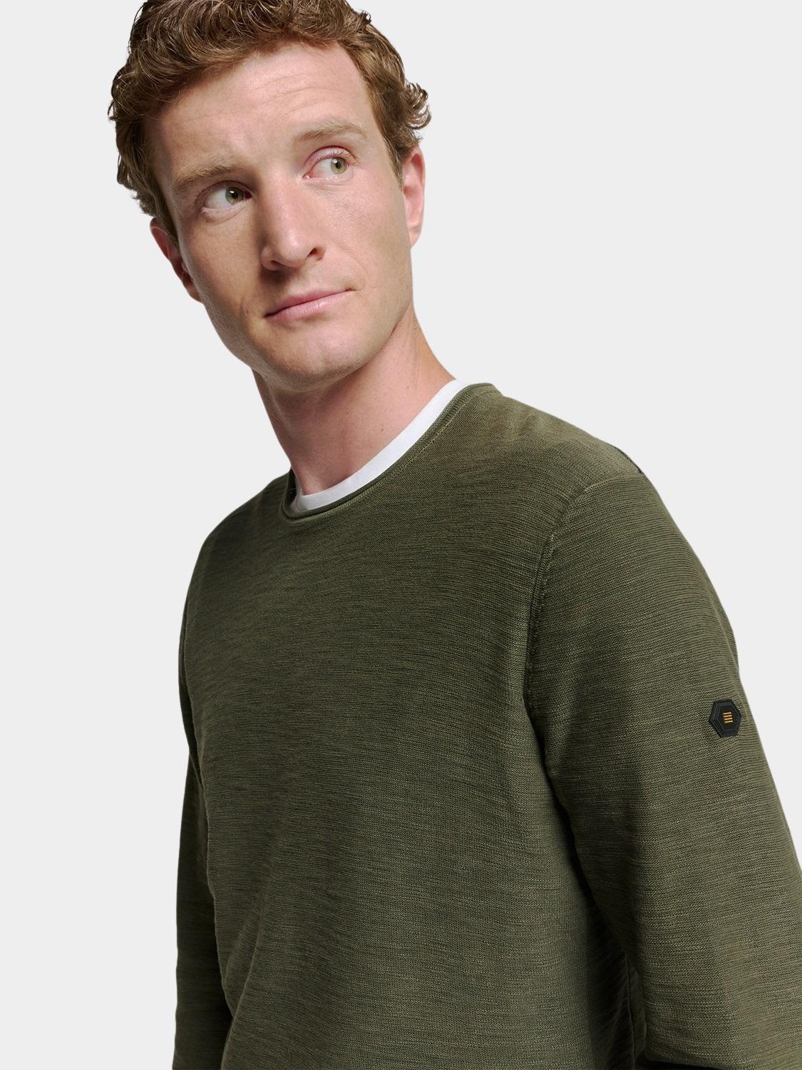 No Excess Pullover Groen Pullover Crewneck Garment Dye N2101/186