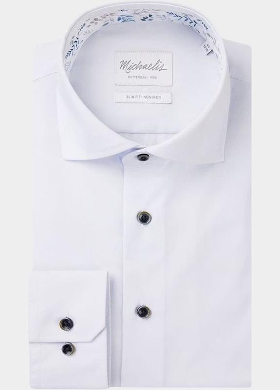 Michaelis Business hemd lange mouw Wit  PMVH10001/A
