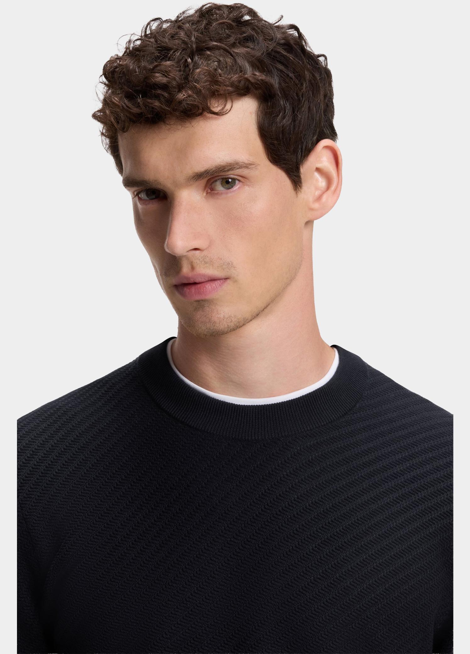 BOSS Black Polo lange mouw Blauw H-Lofranco 10280726 01 50565565/404