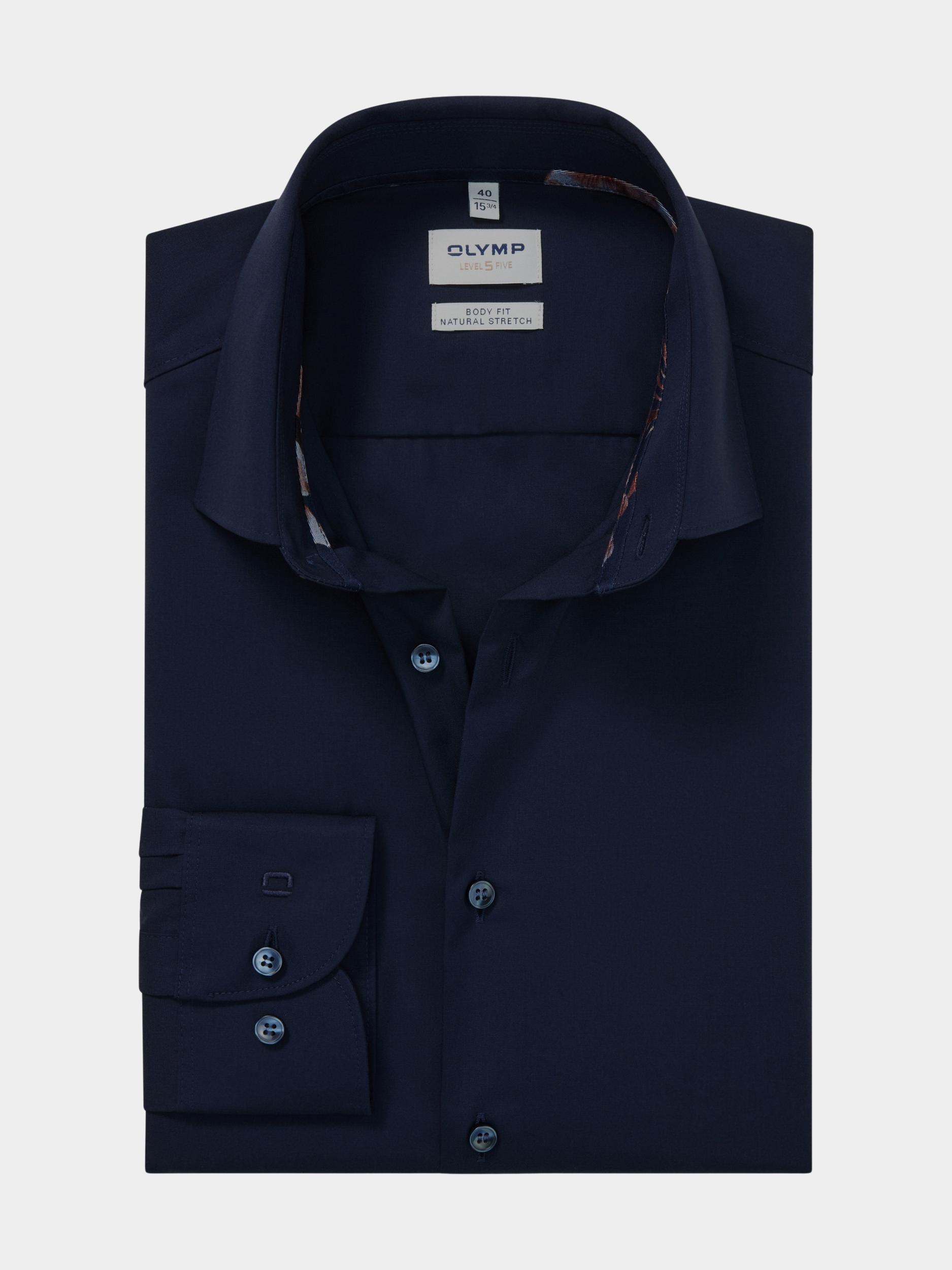 Olymp Business hemd lange mouw Blauw Level Five 219484/08