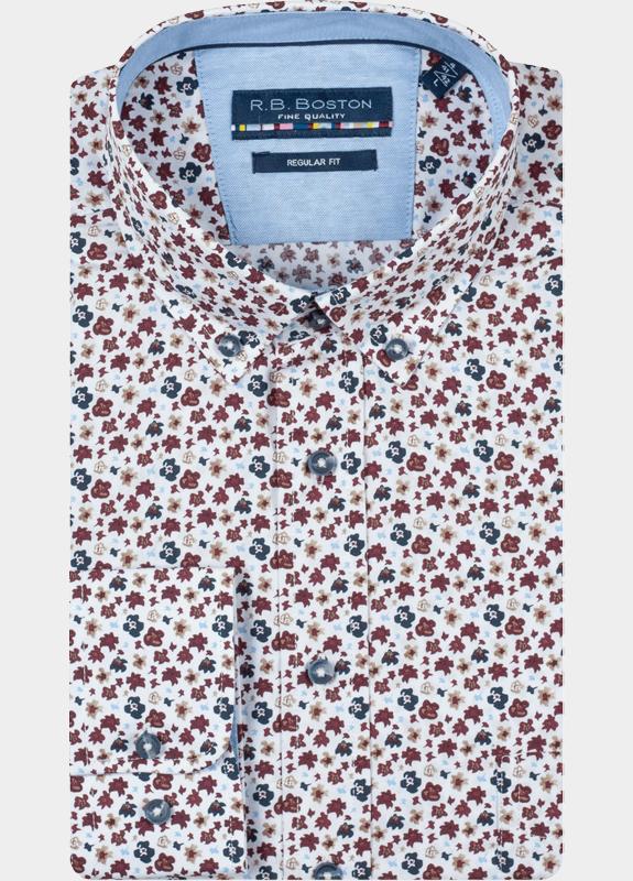 R.B. Boston Casual hemd lange mouw Rood Franklin LS Button Down 527670/412