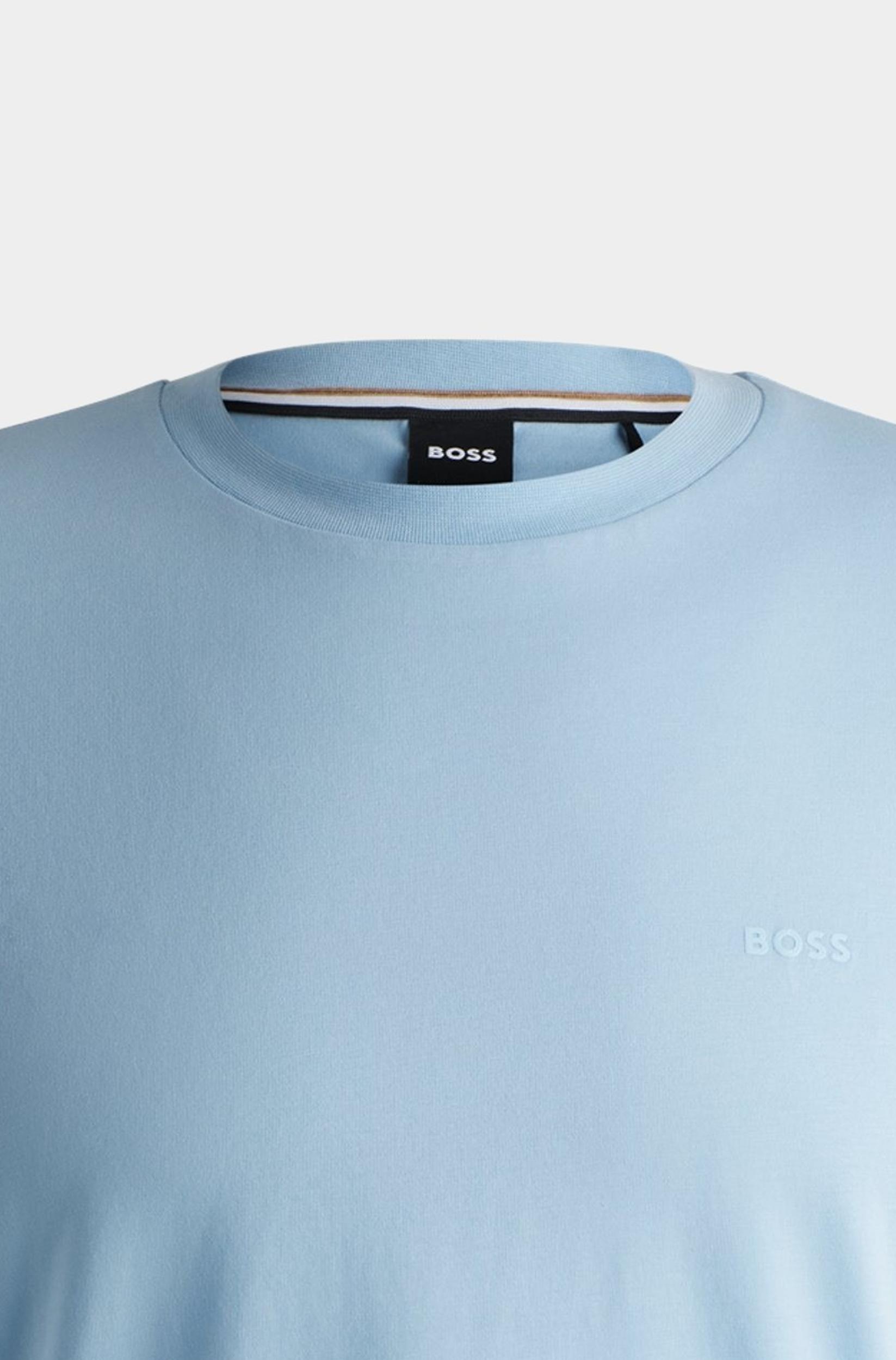BOSS Black T-shirt lange mouw Blauw Thompson 01 10241525 01 50468347/450
