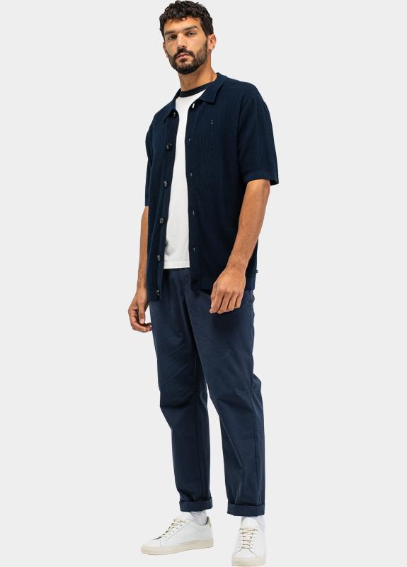 Butcher of Blue Casual hemd korte mouw Blauw Durrow M2616005/890