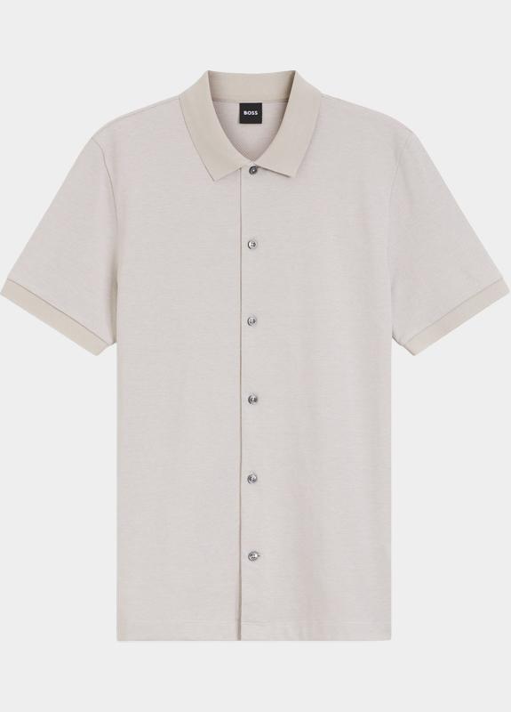 BOSS Black Polo korte mouw Beige H-Powell 102 10277814 01 50560014/286