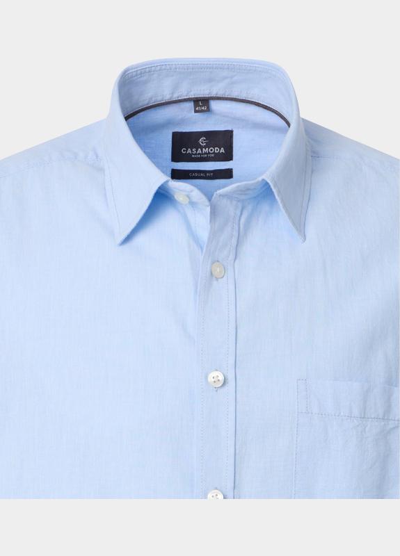 Casamoda Casual hemd korte mouw Blauw Kent Casual Fit 1/2Arm 126130311/100