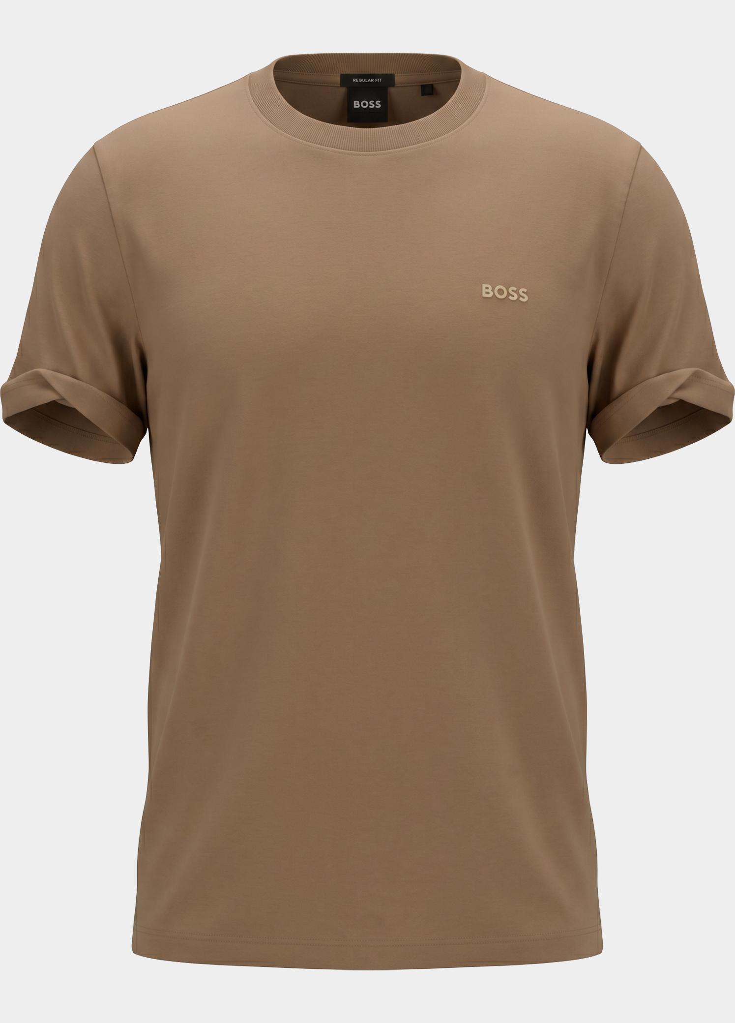 BOSS Black T-shirt lange mouw Beige Thompson 01 10281524 01 50565995/260