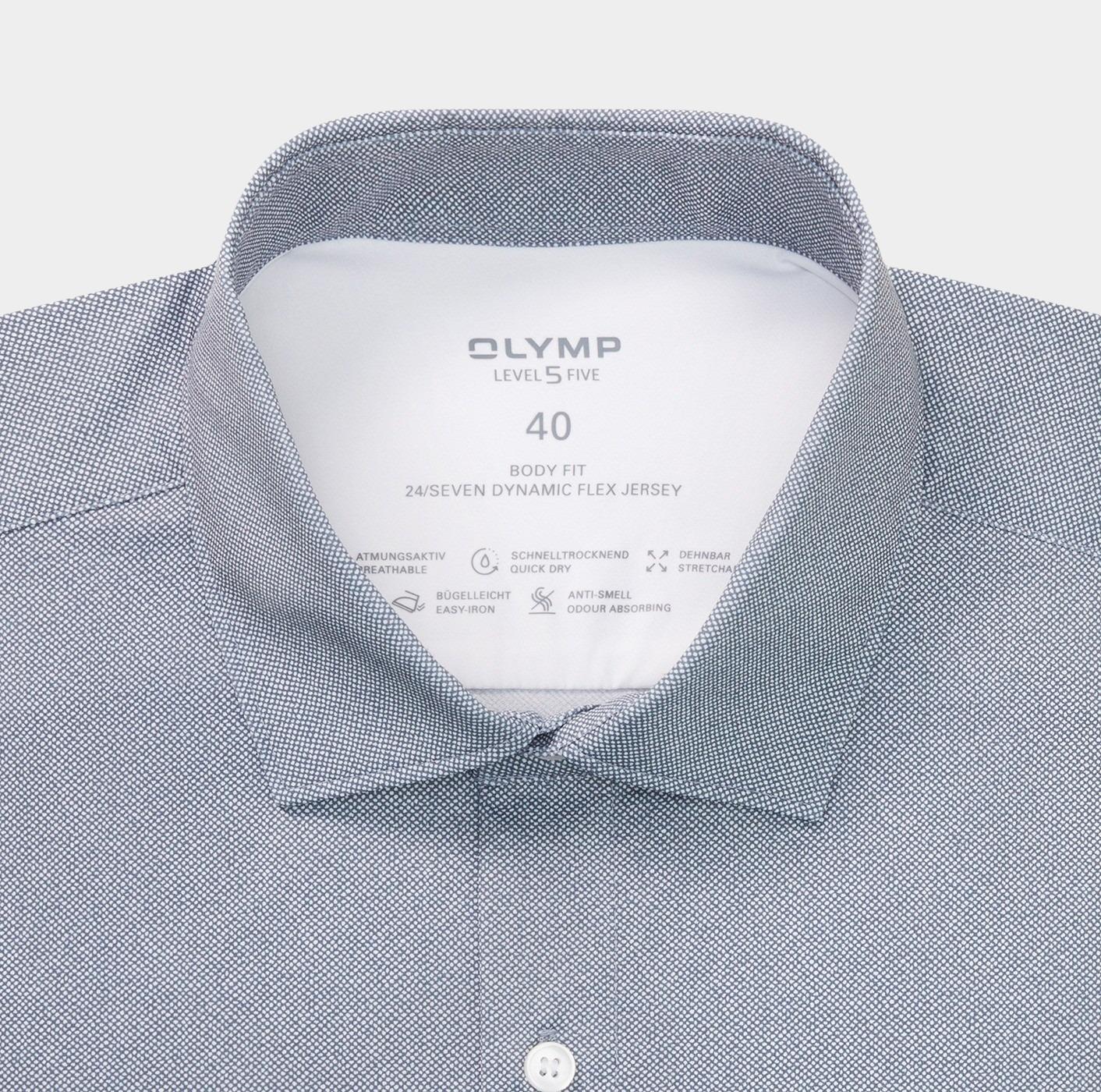 Olymp Business hemd lange mouw Blauw 24/7 Level 5 202284/18