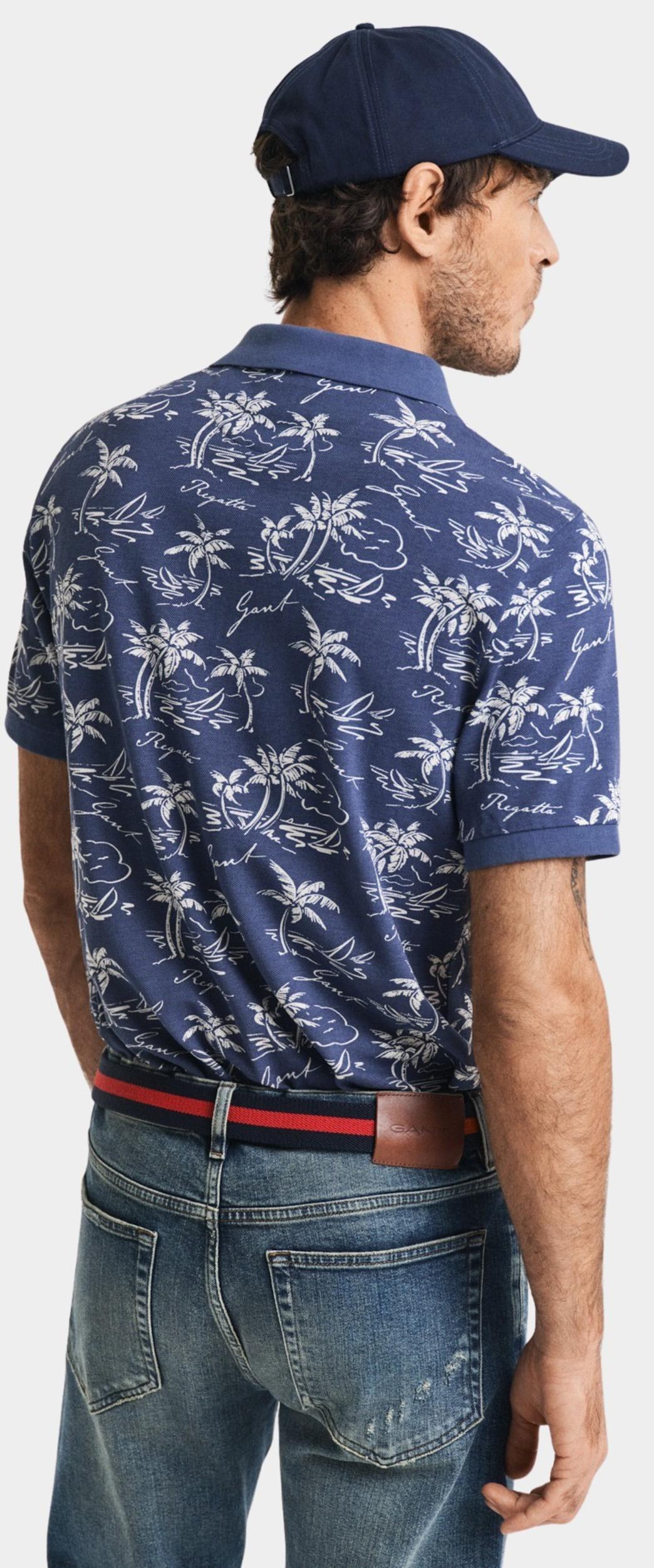 Gant Polo korte mouw Blauw PRINTED SS POLO 2014058/401