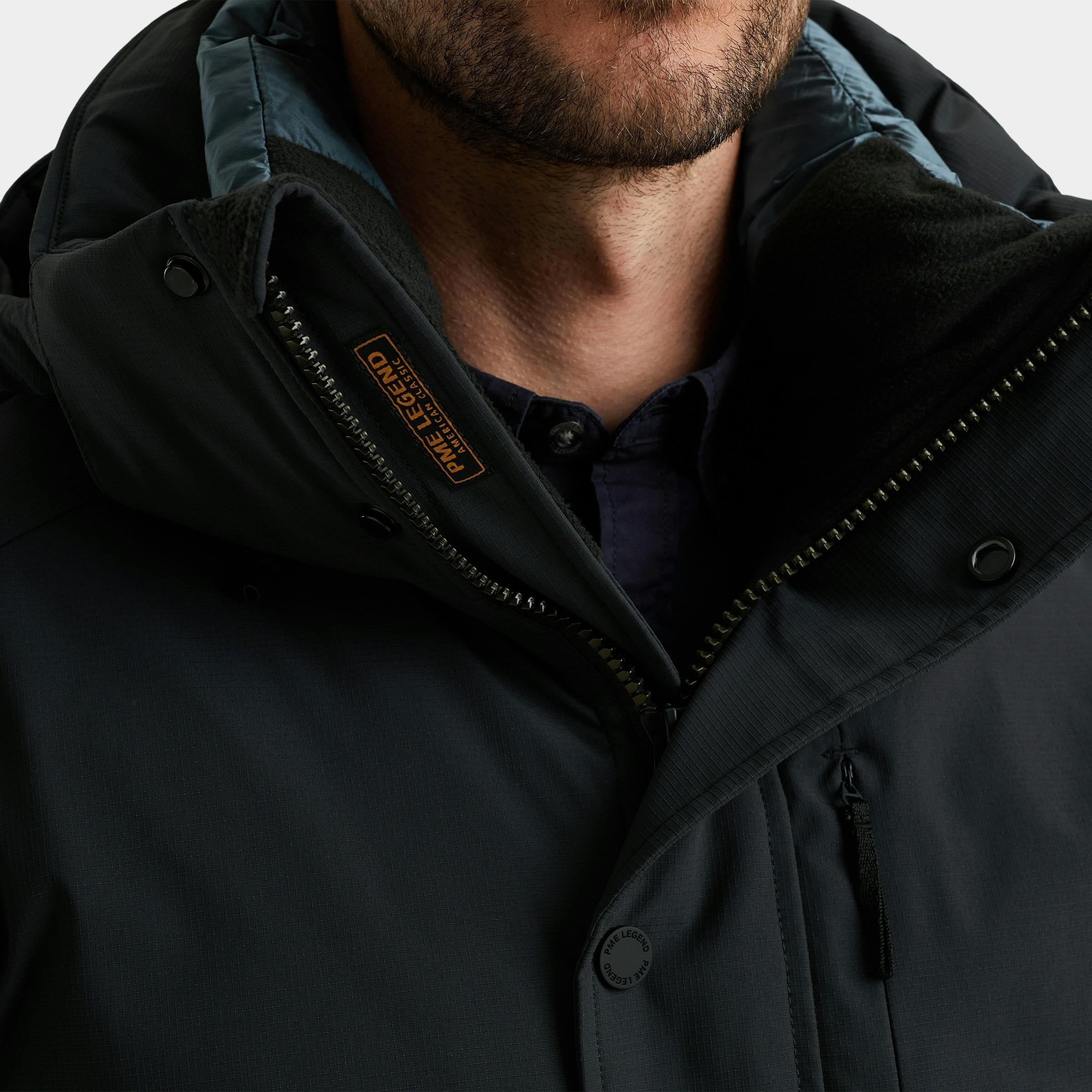 PME Legend Winterjack Blauw Long jacket NIGHTFLIGHT Rippe PJA2508113/5109