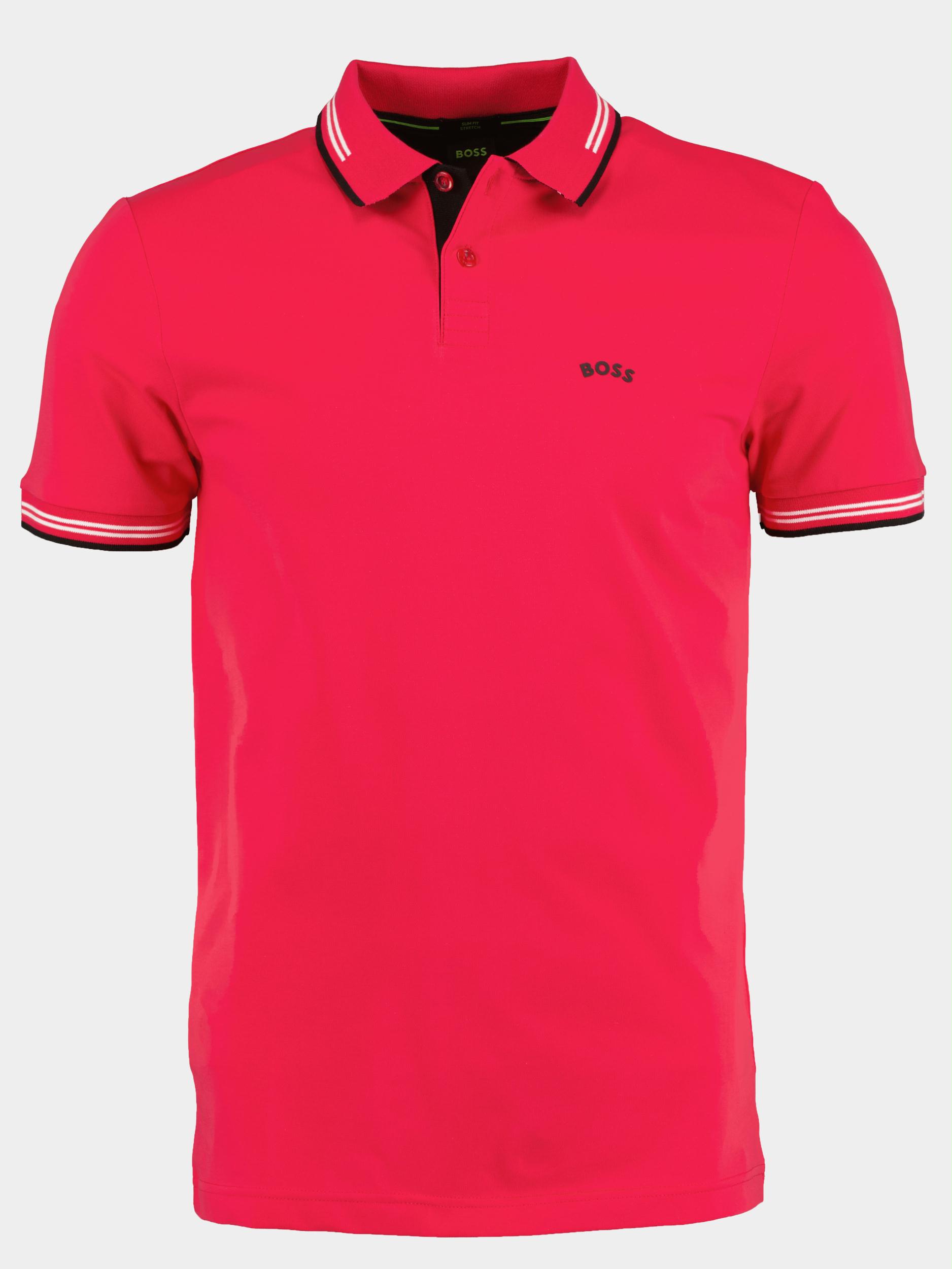 BOSS Green Polo korte mouw Roze Paul Curved 10241733 01 50469245 660