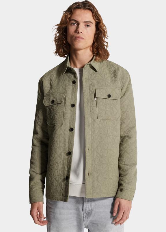 Cast Iron Casual hemd lange mouw Groen LONG SLEEVE SHIRT Tech Jacqua CSI2602214/6478