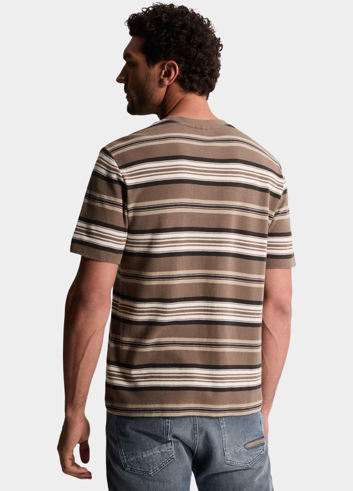 Cast Iron T-shirt heren Bruin Short sleeve r-neck regular f CTSS2609583/8026