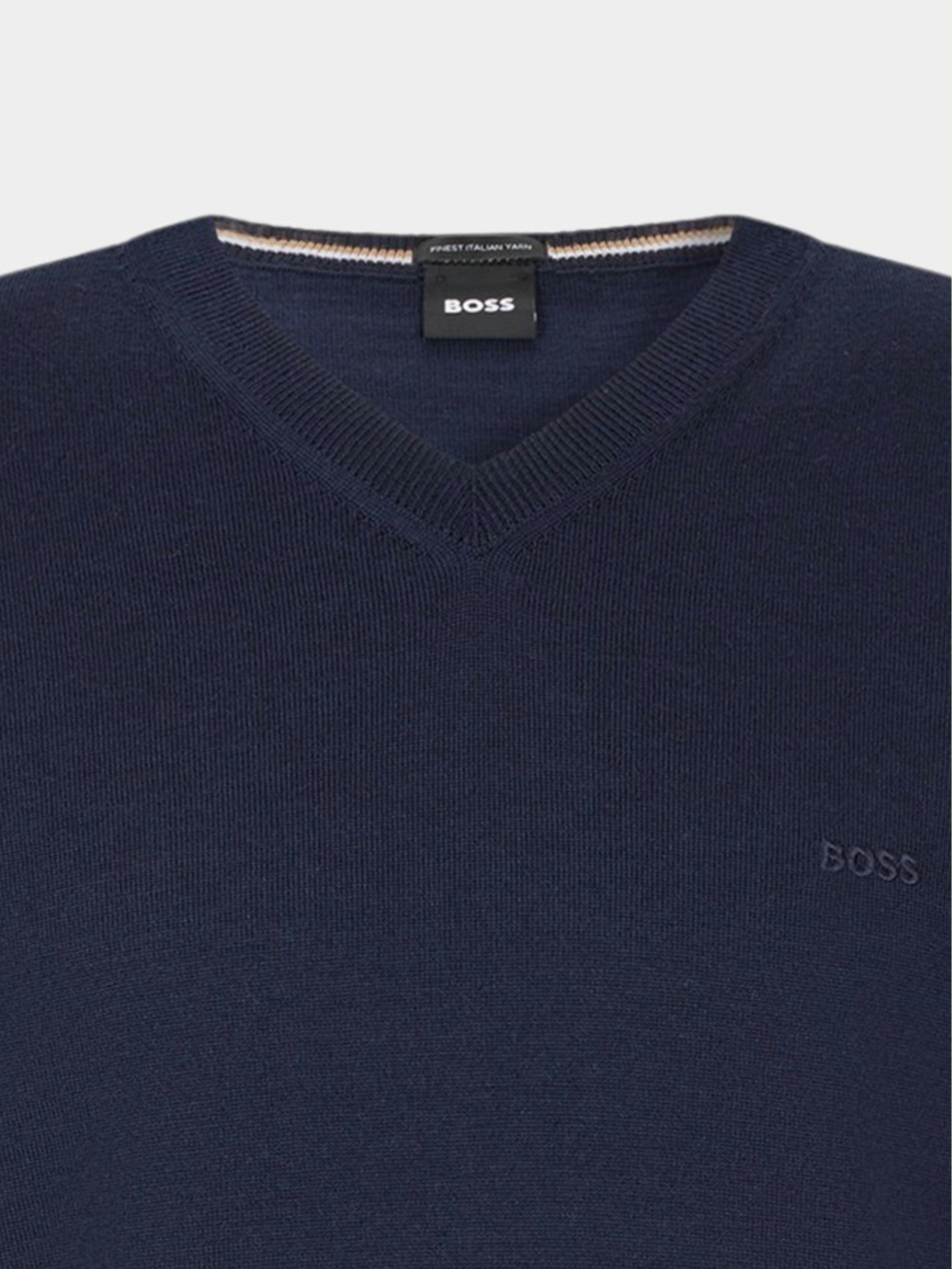 BOSS Black Pullover Blauw Baram-L 10243920 01 50476363/404