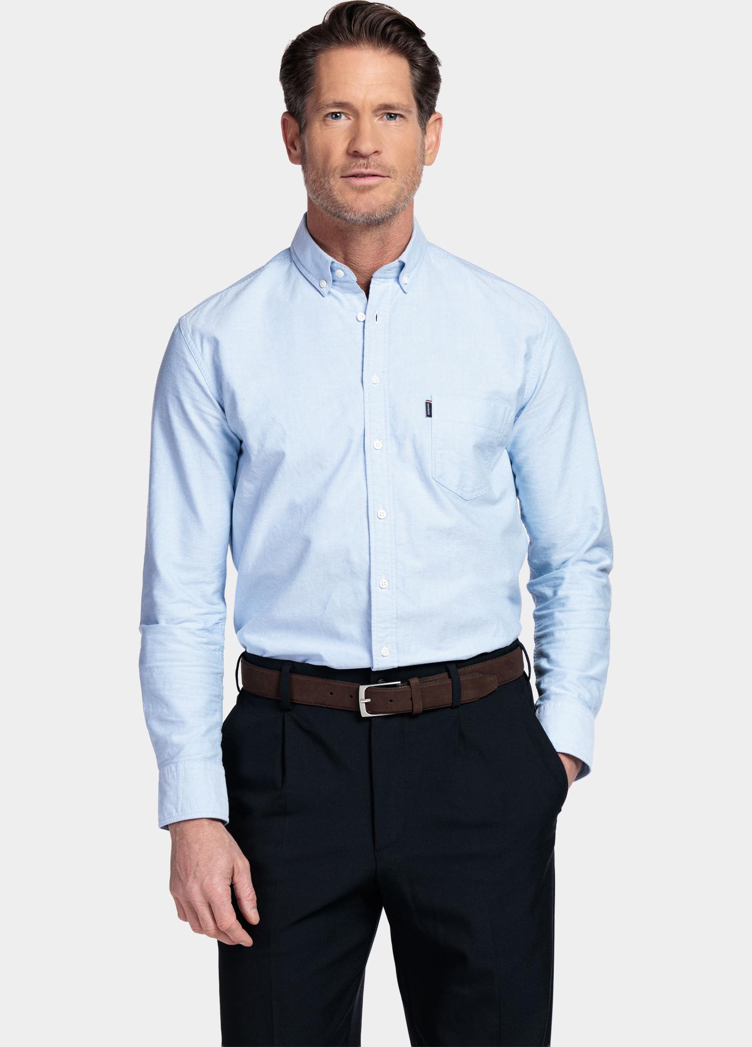 Giordano Overhemd heren Blauw Brando Long Sleeve Button Dow 617052/61