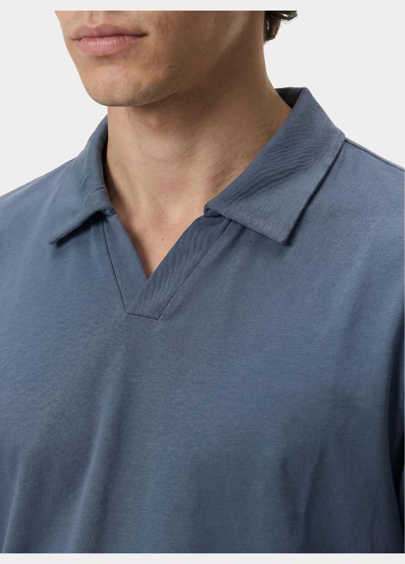 Bos Polo korte mouw Blauw Riva kraag 5912.426/261