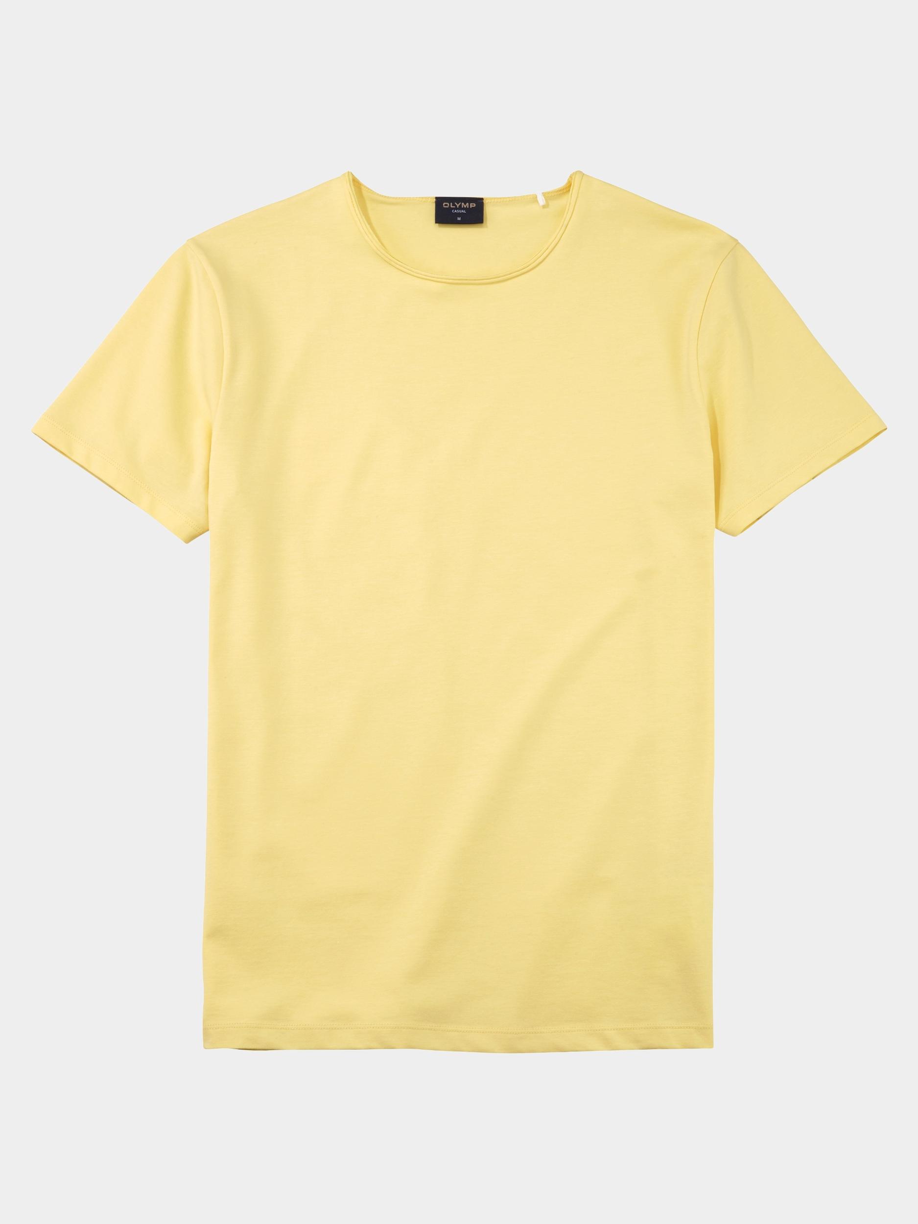 Olymp T-shirt korte mouw Geel T-Shirt CO/EL 560172/51