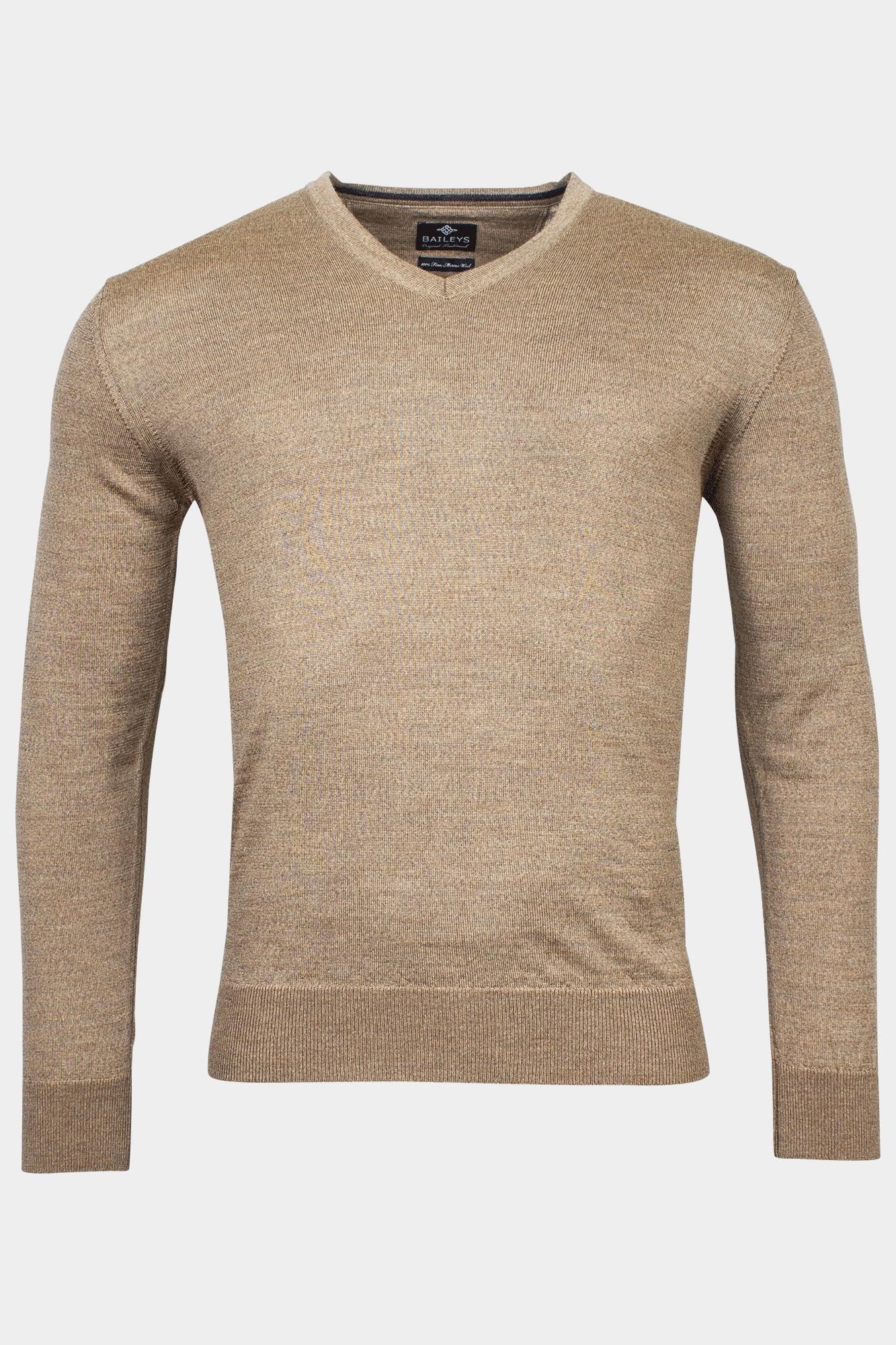 Baileys Pullover Bruin V-Neck Pullover  12gg single 320065/83