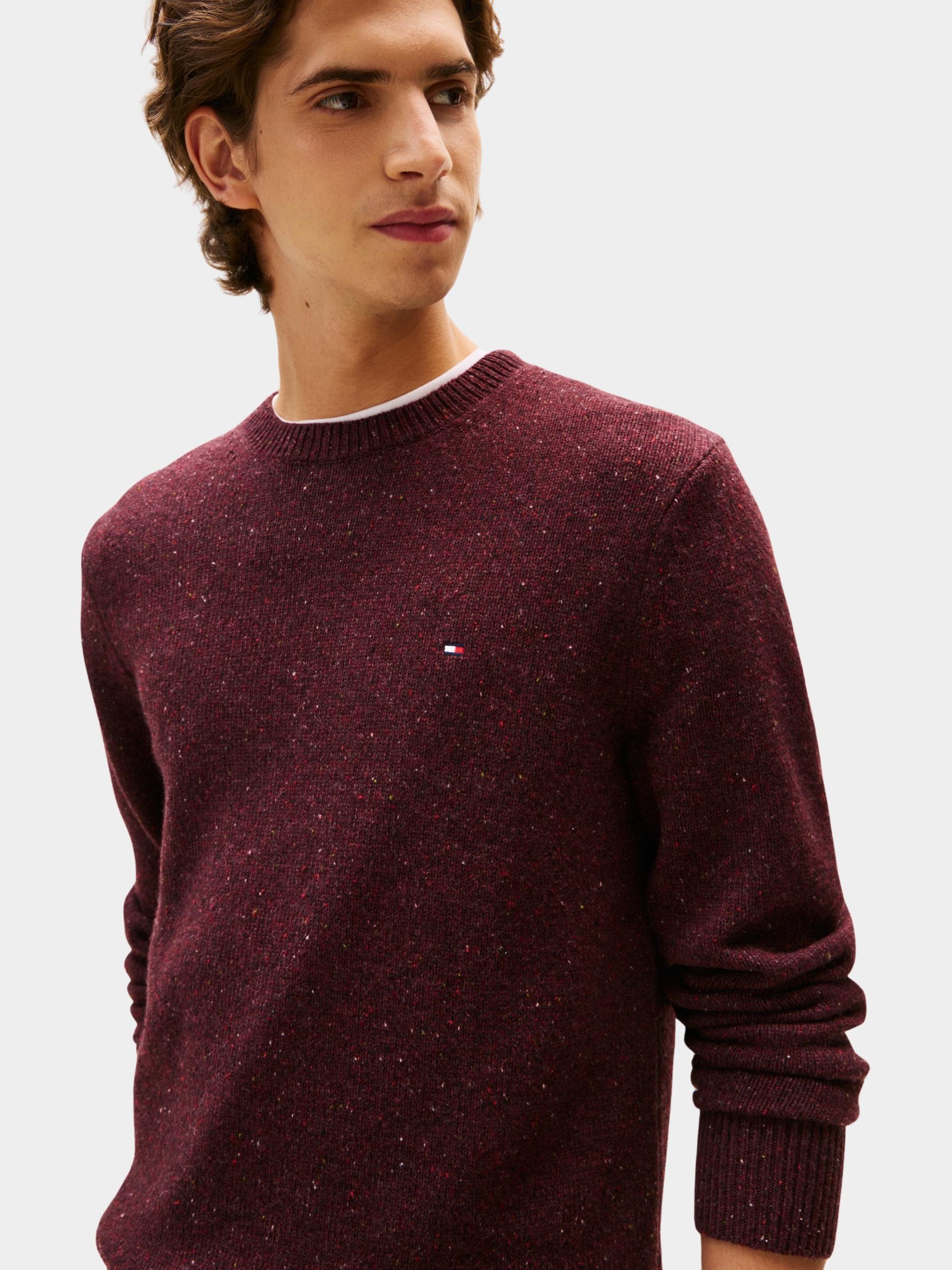 Tommy Hilfiger Pullover Rood LAMBSWOOL BLEND DONEGAL CREW MW0MW40435/XT2